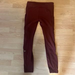 red lulu leggings